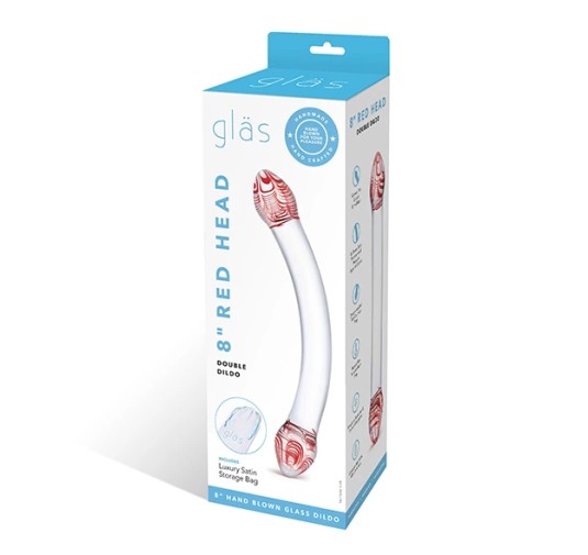 Szklane dildo - Glas Red Head